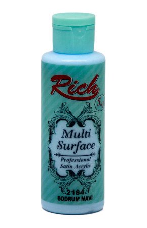 Rich Multi Surface 120 cc Akrilik Boya - Rich Bodrum Mavi 2184 Hobi Boyası Rich Multi Surface 120 cc Akrilik Boya - Rich Bodrum Mavi 2184 Hobi Boyası