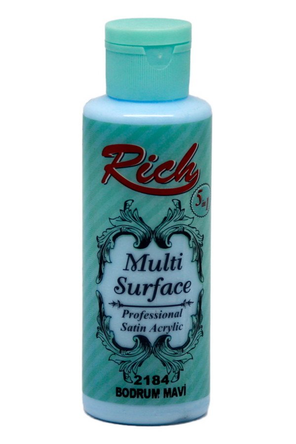 Rich Multi Surface 120 cc Akrilik Boya - Rich Bodrum Mavi 2184 Hobi Boyası Rich Multi Surface 120 cc Akrilik Boya - Rich Bodrum Mavi 2184 Hobi Boyası