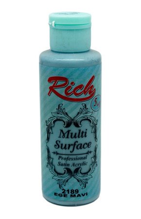 Rich Multi Surface 120 cc Akrilik Boya - Rich Ege Mavi 2189 Hobi Boyası Rich Multi Surface 120 cc Akrilik Boya - Rich Ege Mavi 2189 Hobi Boyası