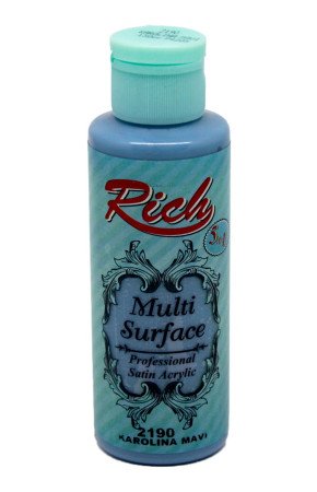 Rich Multi Surface 120 cc Akrilik Boya - Rich Karolina Mavi 2190 Hobi Boyası Rich Multi Surface 120 cc Akrilik Boya - Rich Karolina Mavi 2190 Hobi Boyası