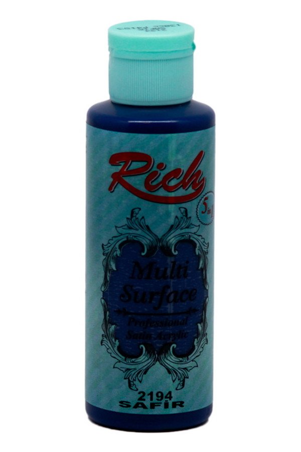 Rich Multi Surface 120 cc Akrilik Boya - Rich Safir 2194 Hobi Boyası Rich Multi Surface 120 cc Akrilik Boya - Rich Safir 2194 Hobi Boyası