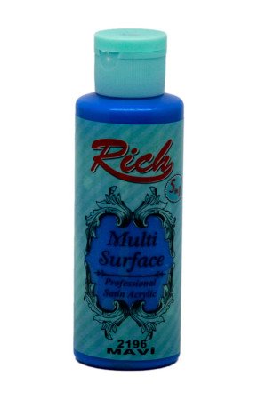 Rich Multi Surface 120 cc Akrilik Boya - Rich Mavi 2196 Hobi Boyası Rich Multi Surface 120 cc Akrilik Boya - Rich Mavi 2196 Hobi Boyası