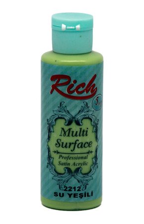 Rich Multi Surface 120 cc Akrilik Boya - Rich Su Yeşili 2212 Hobi Boyası Rich Multi Surface 120 cc Akrilik Boya - Rich Su Yeşili 2212 Hobi Boyası