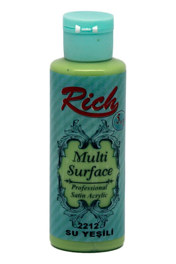 Rich Multi Surface 120 cc Akrilik Boya - Rich Su Yeşili 2212 Hobi Boyası Rich Multi Surface 120 cc Akrilik Boya - Rich Su Yeşili 2212 Hobi Boyası