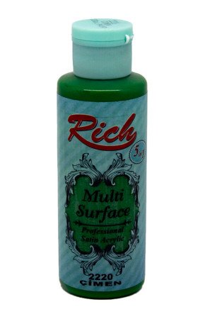 Rich Multi Surface 120 cc Akrilik Boya - Rich Çimen 2220 Hobi Boyası Rich Multi Surface 120 cc Akrilik Boya - Rich Çimen 2220 Hobi Boyası
