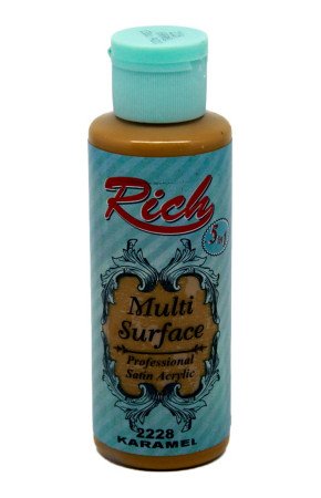 Rich Multi Surface 120 cc Akrilik Boya - Rich Karamel 2228 Hobi Boyası Rich Multi Surface 120 cc Akrilik Boya - Rich Karamel 2228 Hobi Boyası