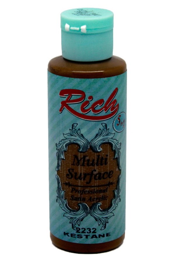 Rich Multi Surface 120 cc Akrilik Boya - Rich Kestane 2232 Hobi Boyası Rich Multi Surface 120 cc Akrilik Boya - Rich Kestane 2232 Hobi Boyası