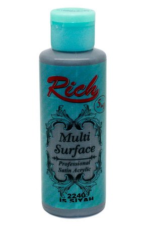 Rich Multi Surface 120 cc Akrilik Boya - Rich İs Siyah 2240 Hobi Boyası Rich Multi Surface 120 cc Akrilik Boya - Rich İs Siyah 2240 Hobi Boyası