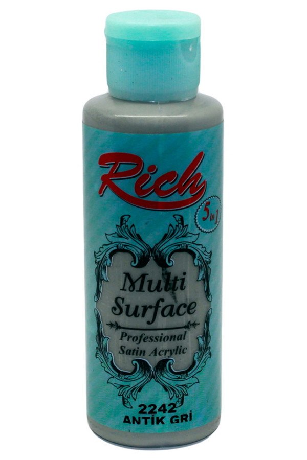 Rich Multi Surface 120 cc Akrilik Boya - Rich Antik Gri 2242 Hobi Boyası