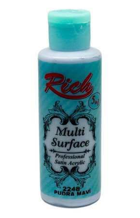 Rich Multi Surface 120 cc Akrilik Boya - Rich Pudra Mavi 2248 Hobi Boyası Rich Multi Surface 120 cc Akrilik Boya - Rich Pudra Mavi 2248 Hobi Boyası