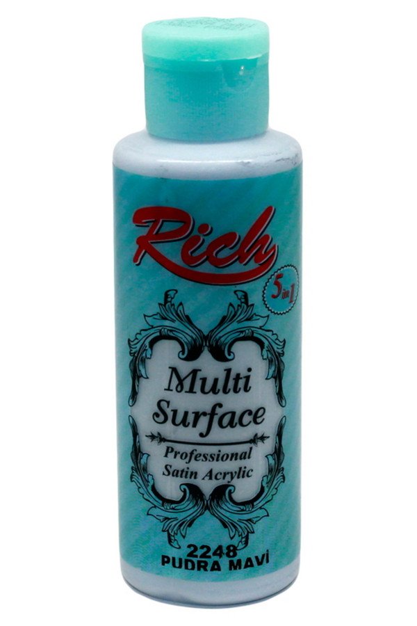 Rich Multi Surface 120 cc Akrilik Boya - Rich Pudra Mavi 2248 Hobi Boyası Rich Multi Surface 120 cc Akrilik Boya - Rich Pudra Mavi 2248 Hobi Boyası