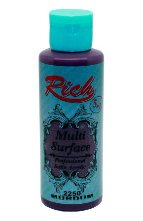 Rich Multi Surface 120 cc Akrilik Boya - Rich Mürdüm 2250 Hobi Boyası Rich Multi Surface 120 cc Akrilik Boya - Rich Mürdüm 2250 Hobi Boyası