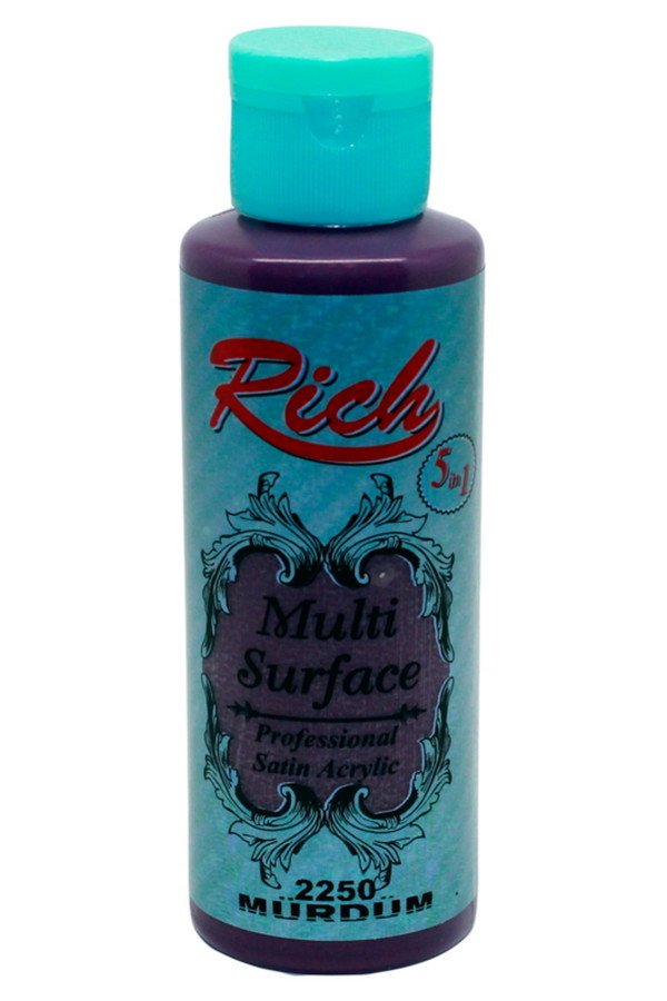 Rich Multi Surface 120 cc Akrilik Boya - Rich Mürdüm 2250 Hobi Boyası Rich Multi Surface 120 cc Akrilik Boya - Rich Mürdüm 2250 Hobi Boyası