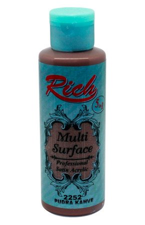 Rich Multi Surface 120 cc Akrilik Boya - Rich Pudra Kahve 2252 Hobi Boyası Rich Multi Surface 120 cc Akrilik Boya - Rich Pudra Kahve 2252 Hobi Boyası