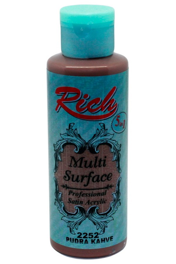 Rich Multi Surface 120 cc Akrilik Boya - Rich Pudra Kahve 2252 Hobi Boyası Rich Multi Surface 120 cc Akrilik Boya - Rich Pudra Kahve 2252 Hobi Boyası