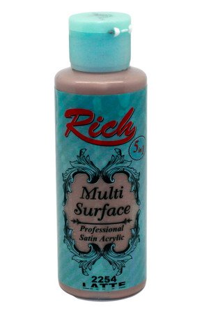 Rich Multi Surface 120 cc Akrilik Boya - Rich Latte 2254 Hobi Boyası Rich Multi Surface 120 cc Akrilik Boya - Rich Latte 2254 Hobi Boyası