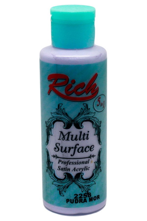 Rich Multi Surface 120 cc Akrilik Boya - Rich Pudra Mor 2258 Hobi Boyası Rich Multi Surface 120 cc Akrilik Boya - Rich Pudra Mor 2258 Hobi Boyası
