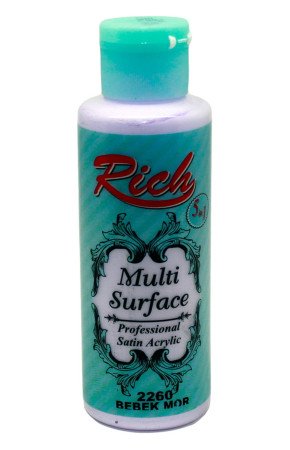 Rich Multi Surface 120 cc Akrilik Boya - Rich Bebek Mor 2260 Hobi Boyası Rich Multi Surface 120 cc Akrilik Boya - Rich Bebek Mor 2260 Hobi Boyası