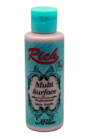 Rich Multi Surface 120 cc Akrilik Boya - Rich Antik Pembe 2270 Hobi Boyası Rich Multi Surface 120 cc Akrilik Boya - Rich Antik Pembe 2270 Hobi Boyası