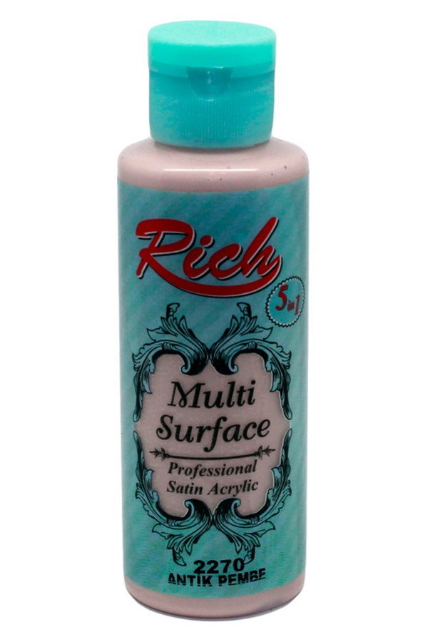 Rich Multi Surface 120 cc Akrilik Boya - Rich Antik Pembe 2270 Hobi Boyası
