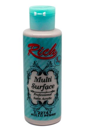 Rich Multi Surface 120 cc Akrilik Boya - Rich Küllü Pembe 2274 Hobi Boyası Rich Multi Surface 120 cc Akrilik Boya - Rich Küllü Pembe 2274 Hobi Boyası