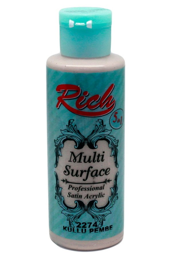 Rich Multi Surface 120 cc Akrilik Boya - Rich Küllü Pembe 2274 Hobi Boyası Rich Multi Surface 120 cc Akrilik Boya - Rich Küllü Pembe 2274 Hobi Boyası
