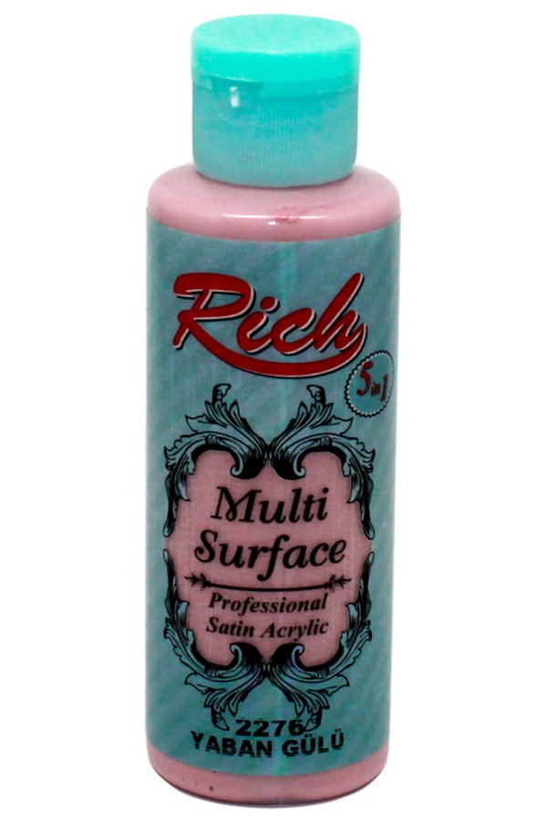 Rich Multi Surface 120 cc Akrilik Boya - Rich Yaban Gülü 2276 Hobi Boyası Rich Multi Surface 120 cc Akrilik Boya - Rich Yaban Gülü 2276 Hobi Boyası
