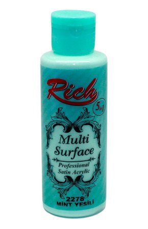 Rich Multi Surface 120 cc Akrilik Boya - Rich Mint Yeşili 2278 Hobi Boyası Rich Multi Surface 120 cc Akrilik Boya - Rich Mint Yeşili 2278 Hobi Boyası