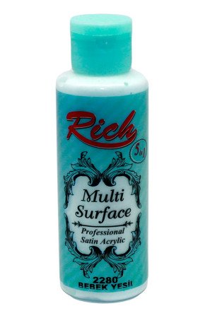Rich Multi Surface 120 cc Akrilik Boya - Rich Bebek Yeşil 2280 Hobi Boyası Rich Multi Surface 120 cc Akrilik Boya - Rich Bebek Yeşil 2280 Hobi Boyası