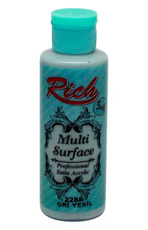 Rich Multi Surface 120 cc Akrilik Boya - Gri Yeşil 2288 Hobi Boyası Rich Multi Surface 120 cc Akrilik Boya - Gri Yeşil 2288 Hobi Boyası