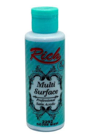 Rich Multi Surface 120 cc Akrilik Boya - Gözde Mavi 2292 Hobi Boyası Rich Multi Surface 120 cc Akrilik Boya - Gözde Mavi 2292 Hobi Boyası
