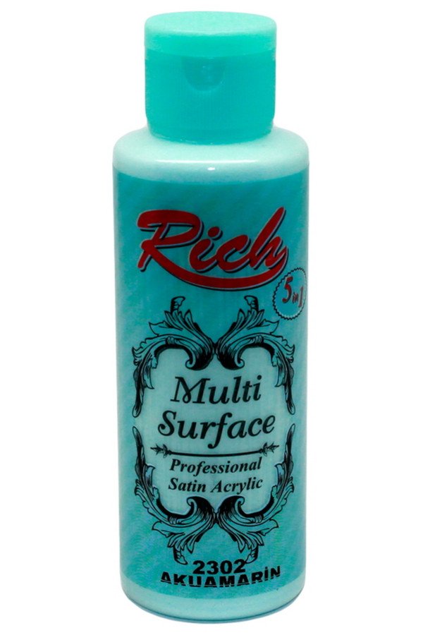 Rich Multi Surface 120 cc Akrlik Boya - Akuamarin 2302 Rich Multi Surface 120 cc Akrlik Boya - Akuamarin 2302