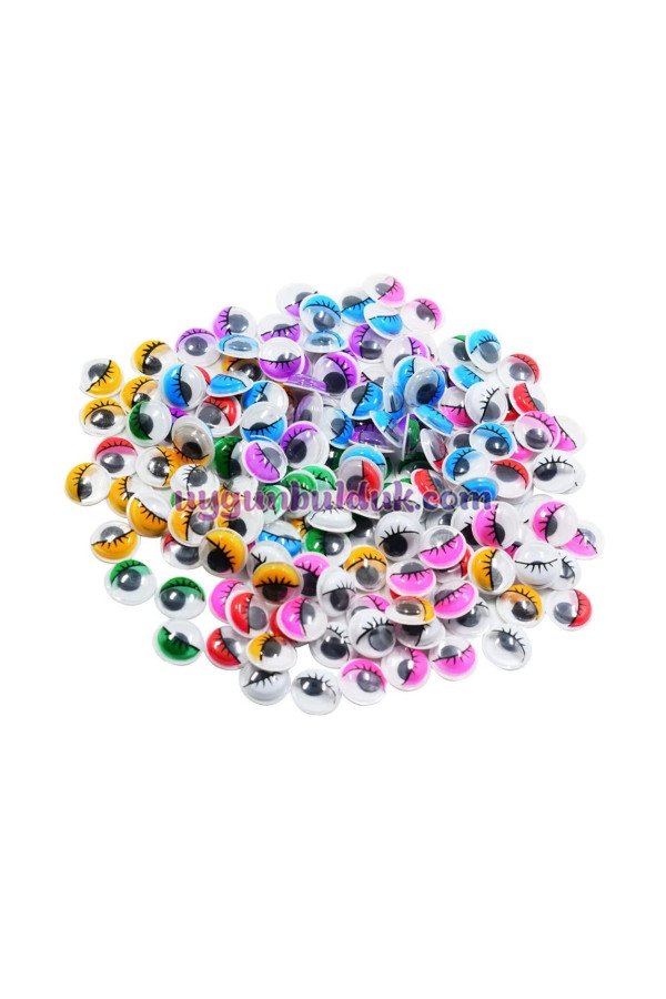 Oynar Göz,  Renkli 12 mm 4000 Adetli, 8690001087302renkli, Eğitim Gereçleri, 8690001087302renkli